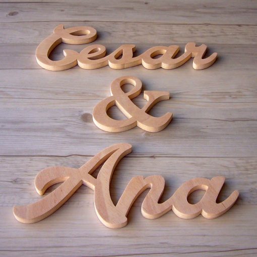 letras de madera nombre pareja