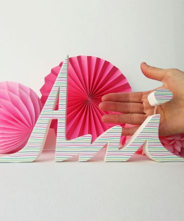 nombre decorado de madera ani