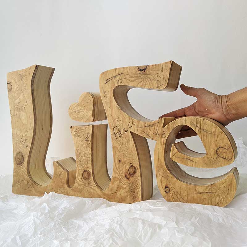 Palabra Life de madera maciza - Imagen 3