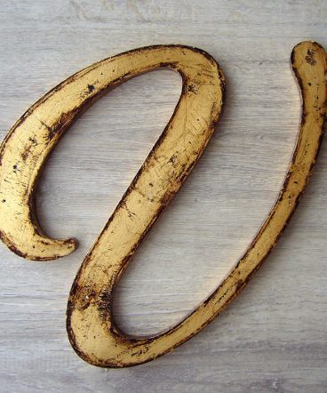 letras de madera decoracion oro