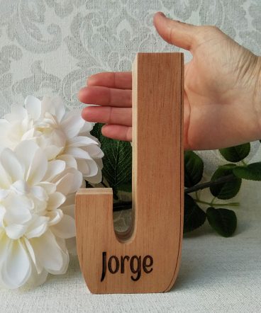 letra j personalizada con nombre grabado