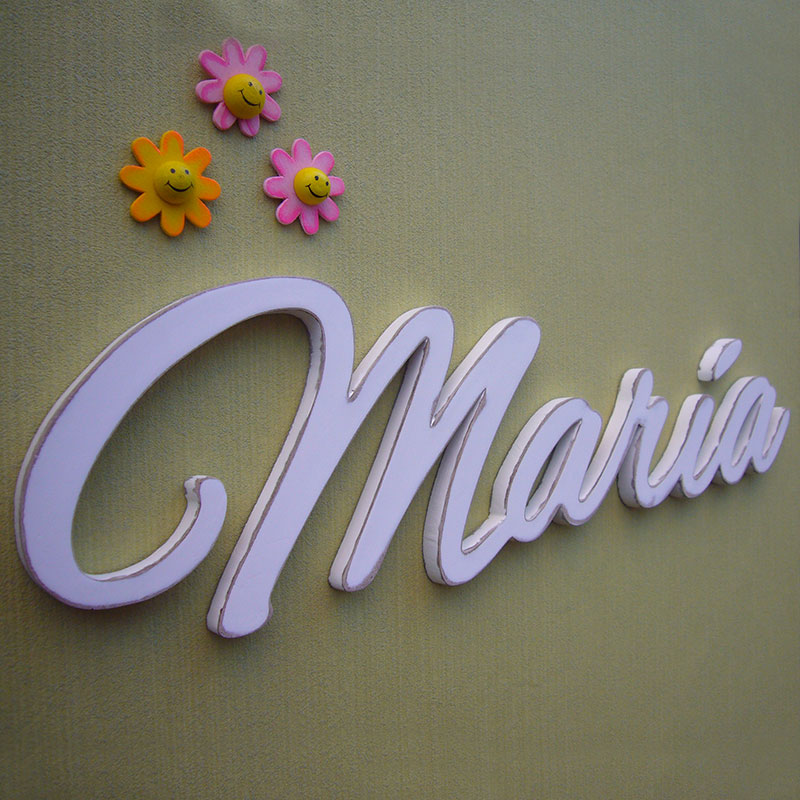 maría nombre decorado de madera
