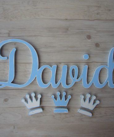 nombre de madera david decorado