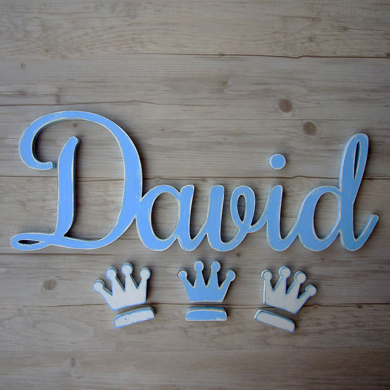 nombre de madera david en celeste