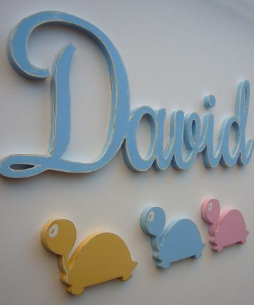 nombre decorado david en celeste