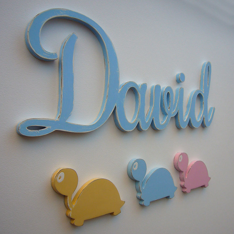 nombre decorado david en celeste