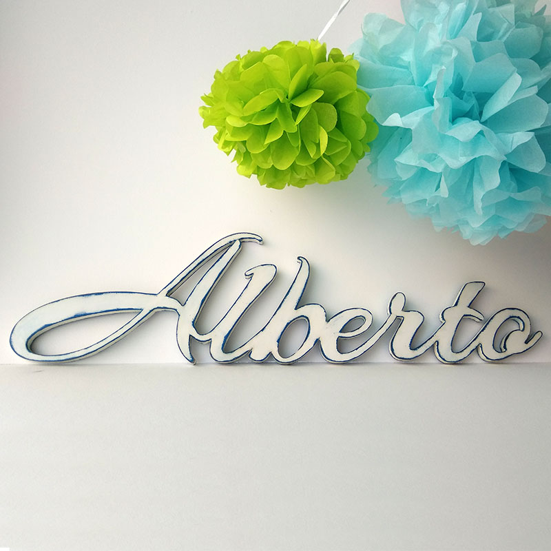 nombre alberto en blanco y azul