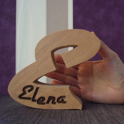 letra e personalizada con el nombre de elena