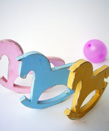 caballitos balancin siluetas decorativas infantiles