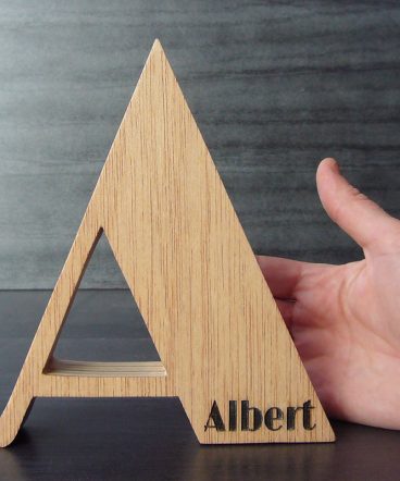 letra a de madera personalizada