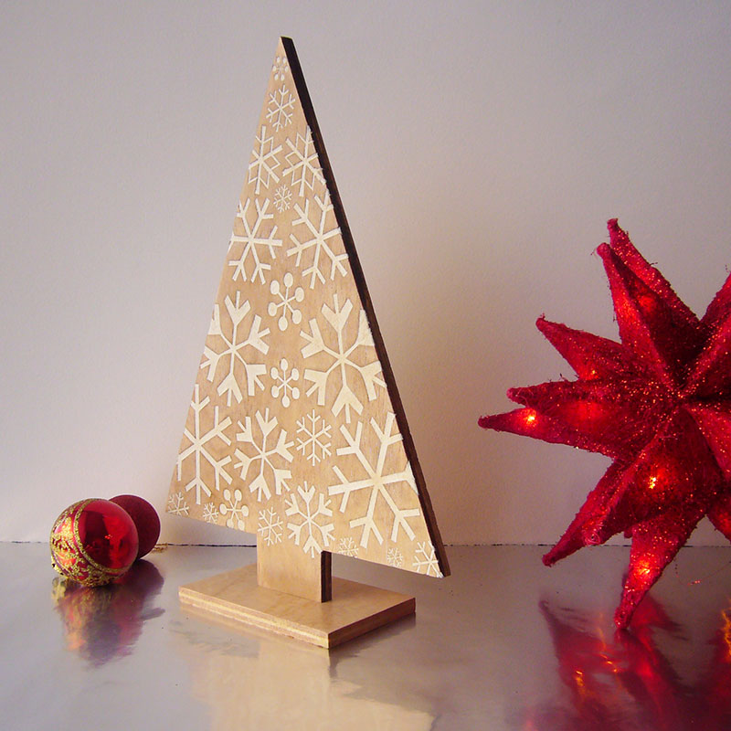 Árbol con copos de nieve - Imagen 8