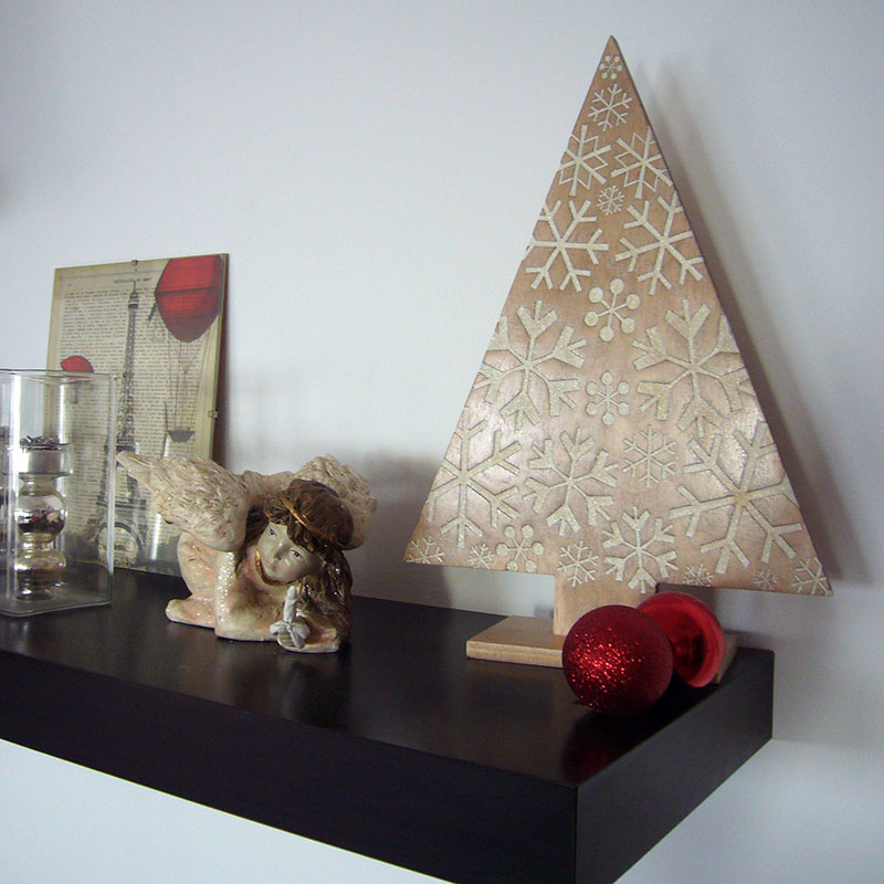 Árbol con copos de nieve - Imagen 5