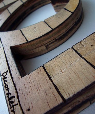 love retro de madera vintage