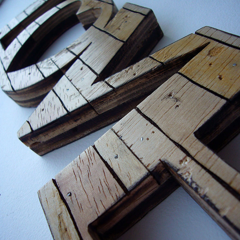 love retro de madera estilo palets