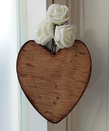 corazones de madera artesanos para personalizar