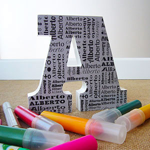 letra a personalizada alberto