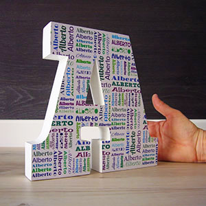 letra a personalizada con nombre alberto