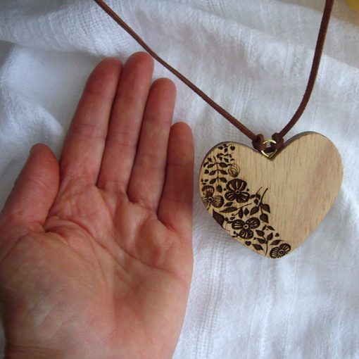 corazones colgante de madera para decoracion