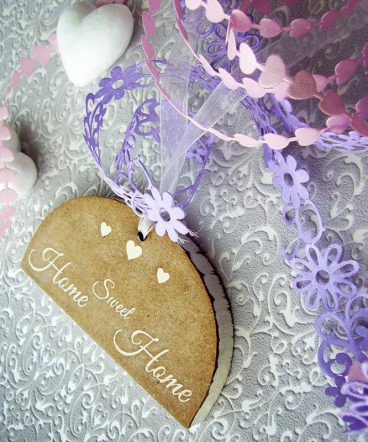 colgante home sweet home decoración madera