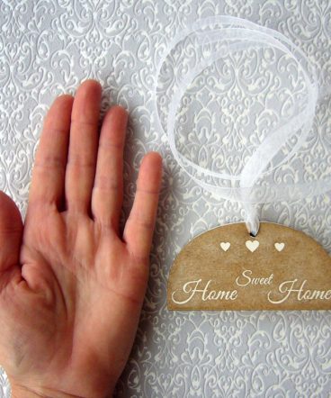 colgante de madera home sweet home