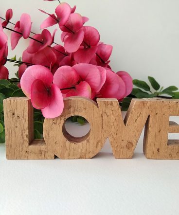 love de madera pequeño retro