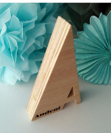 letra a de madera personalizada andoni