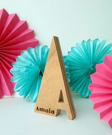 letra a de madera personalizada