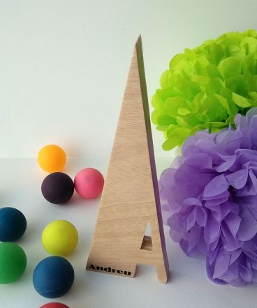 letra a de madera grabada andreu
