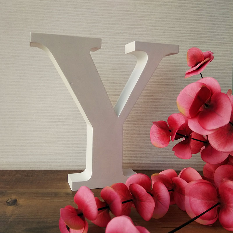 Letra Y griega personalizable en color blanco - Imagen 4