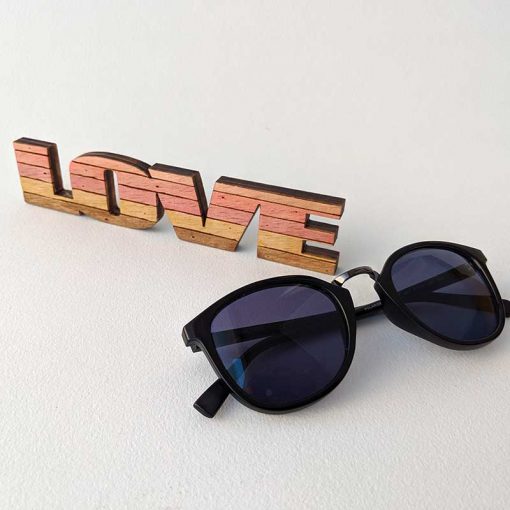 Love pequeño vintage de madera - Imagen 3