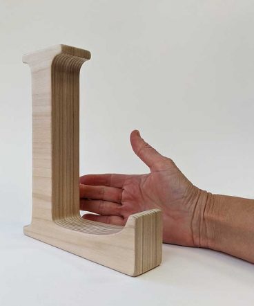 L grande de madera para personalizar