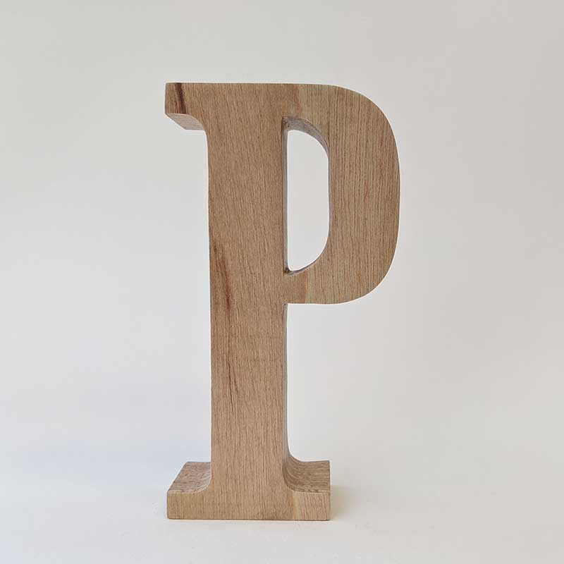 P simple de madera maciza - Imagen 6