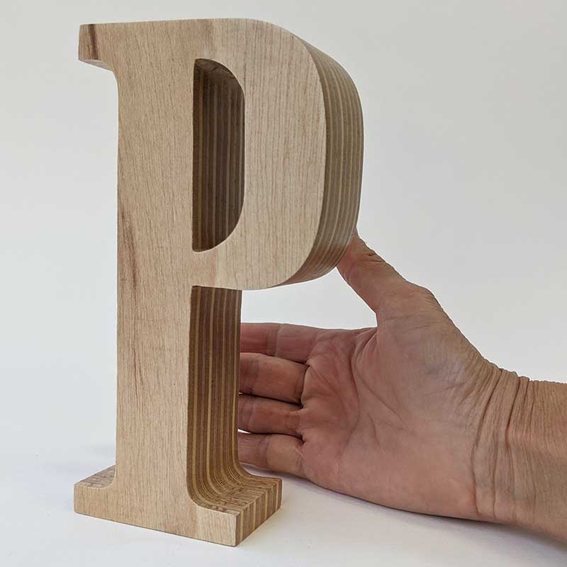 P simple de madera maciza - Imagen 3