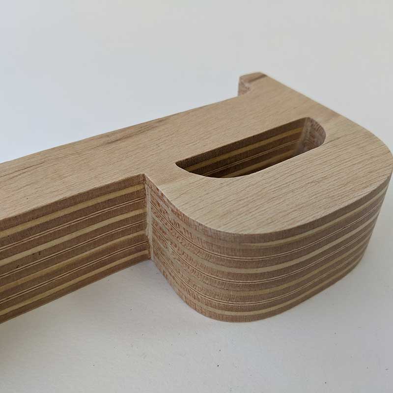 P simple de madera maciza - Imagen 7