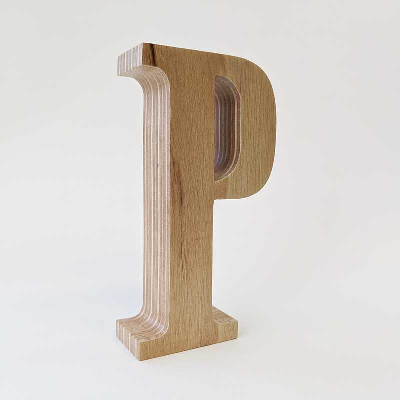 P simple de madera maciza - Imagen 8