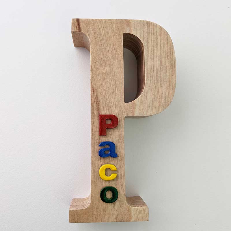 P simple de madera maciza - Imagen 4