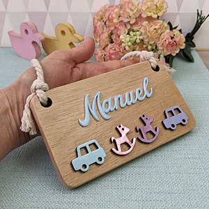 letrero personalizado con el nombre de manuel