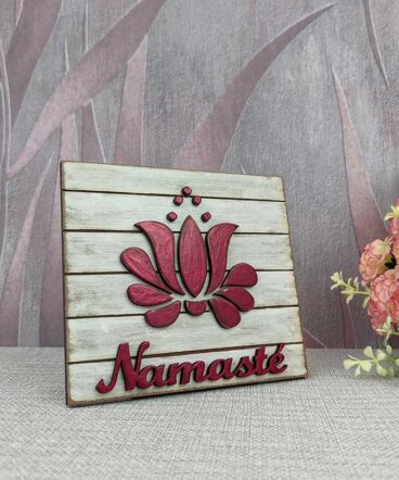 tablero vintage con namasté