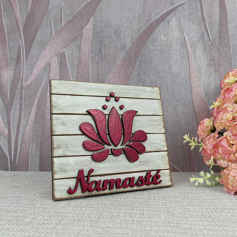 tablero vintage con namasté