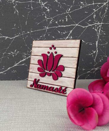 tablero vintage con namasté