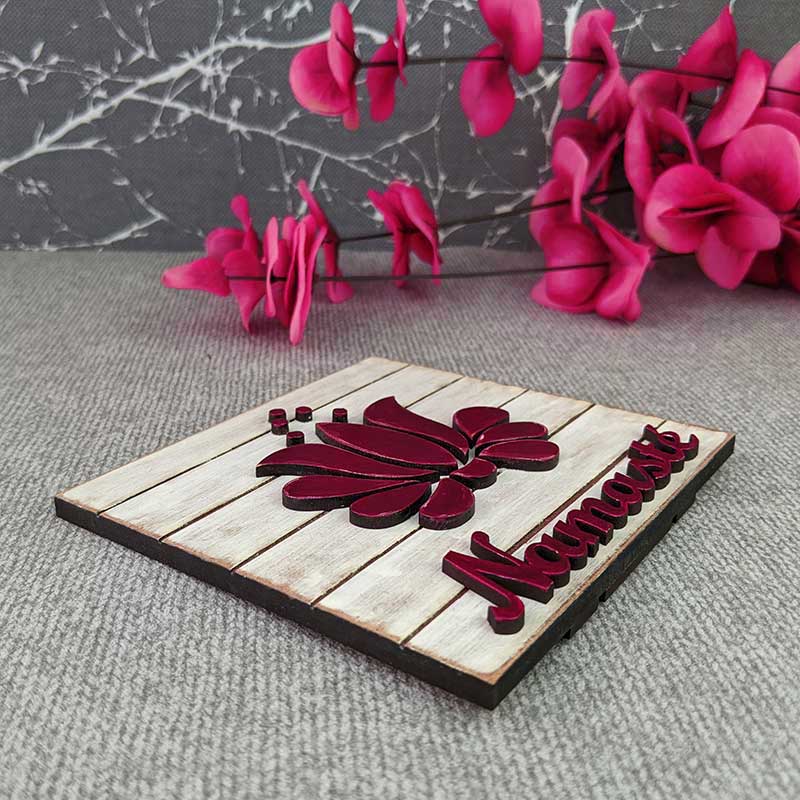 tablero vintage con namasté