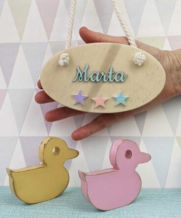 letrero ovalado personalizado con marta