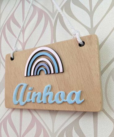 letrero con arcoiris personalizable