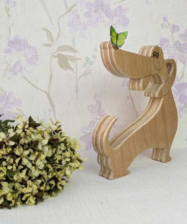 perrito de madera