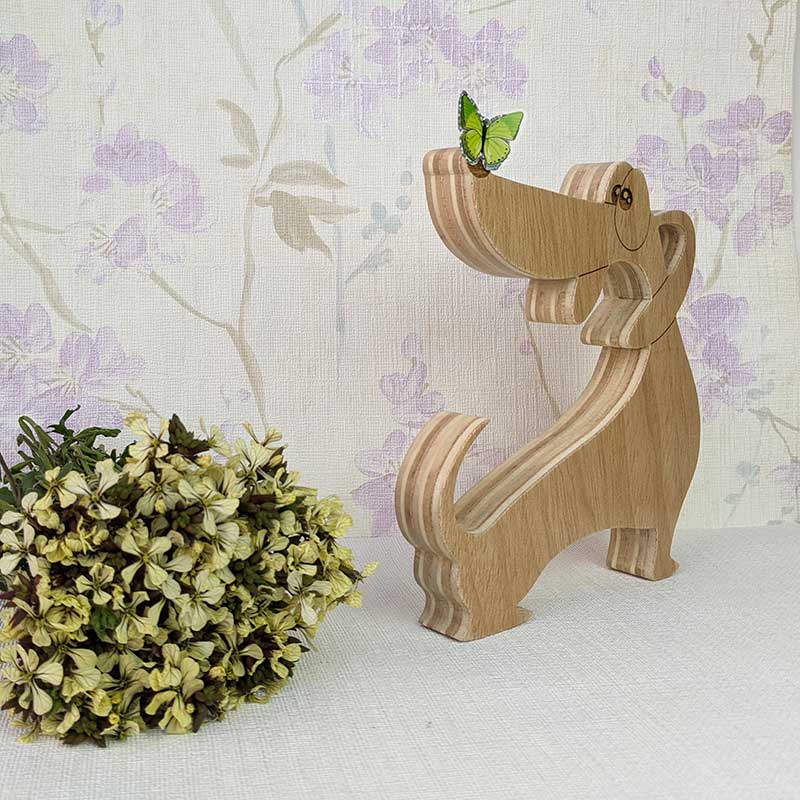 perrito de madera