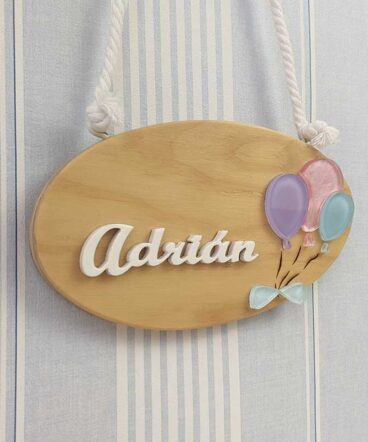 letrero con globos de metacrilato