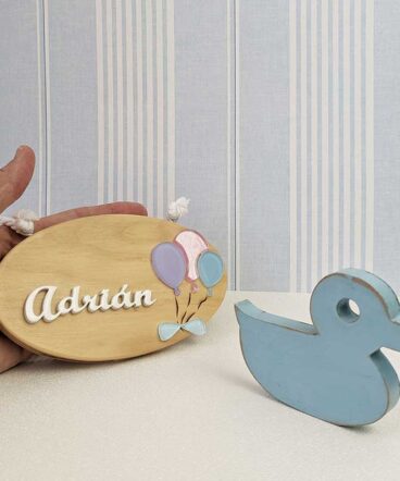 letrero con globos de metacrilato