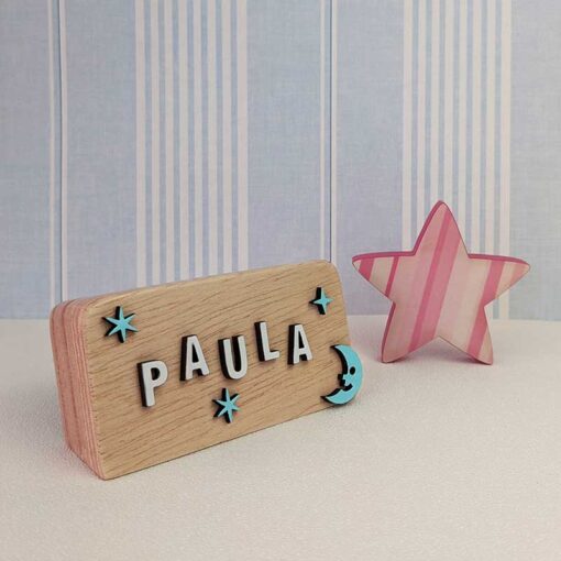letrero de madera de pie personalizable